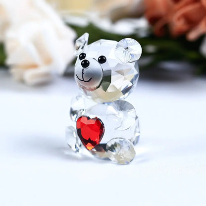 Romantic Bear Crystal Figurine - Big Ass Store