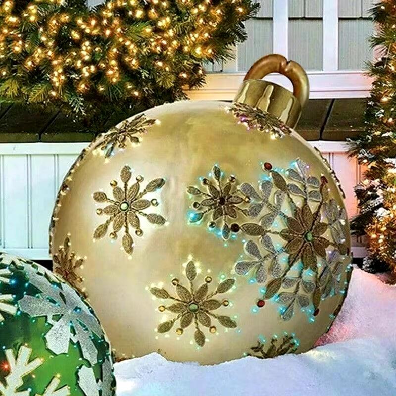 24 Inch/60CM Outdoor Christmas Inflatable LIGHTED Decorated Glow Ball - Big Ass Store