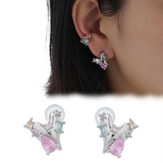 Fresh Pink Heart Stud Earrings - Big Ass Store