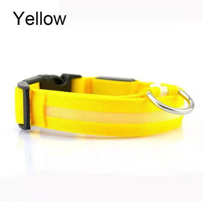 Pet Protective Dogs Luminous Fluorescent LED Flashing and Reflective Dog Collar