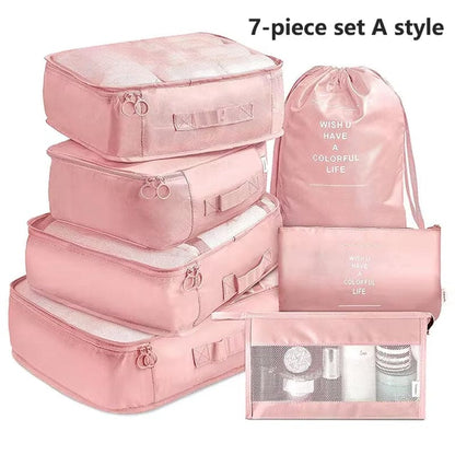 7Pcs Travel Organizer Suitcase and Storage Packing Cubes