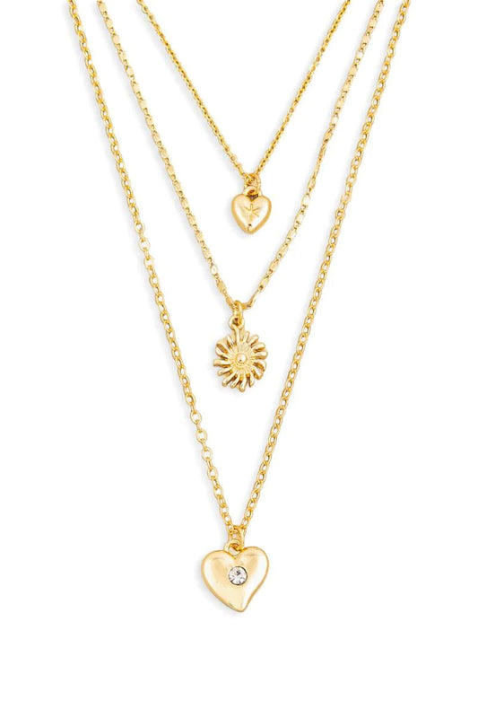 Three Layer Heart Star Pendant Necklace Perfect for Valentine's Day, Mother's Day or Birthday's - Big Ass Store