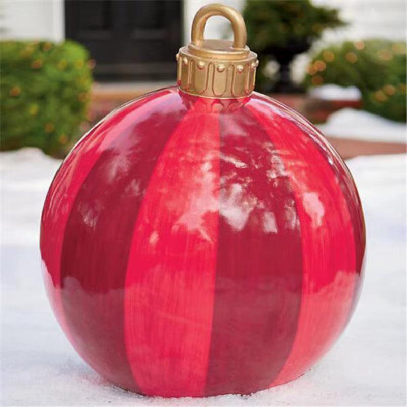 23.5" / 60Cm Outdoor Christmas Inflatable Decorated Ball PVC Giant Big Large Balls Xmas Tree Decorations Toy Ball - Big Ass Store