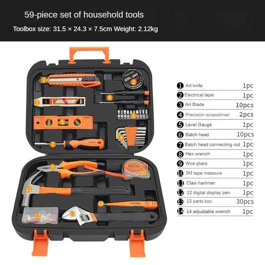 Handy Household Hardware Tool Box Set. A Must Have for EVERY Home! - Big Ass Store