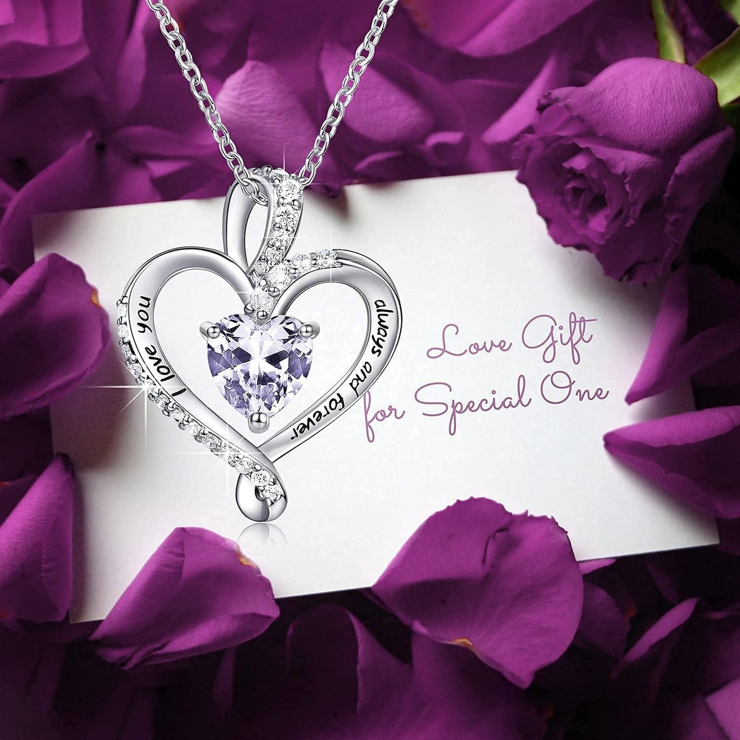 Sterling Silver Heart Necklace for Women