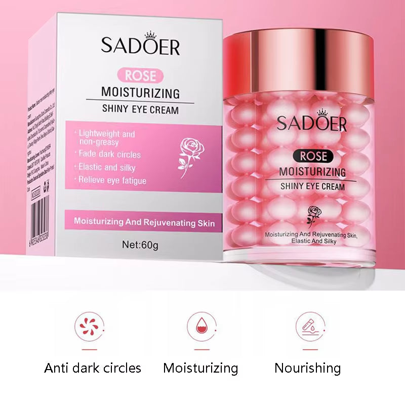 Revitalize Your Eyes: SADOER Rose Eye Cream for Dark Circles, Puffiness & Firming - Big Ass Store