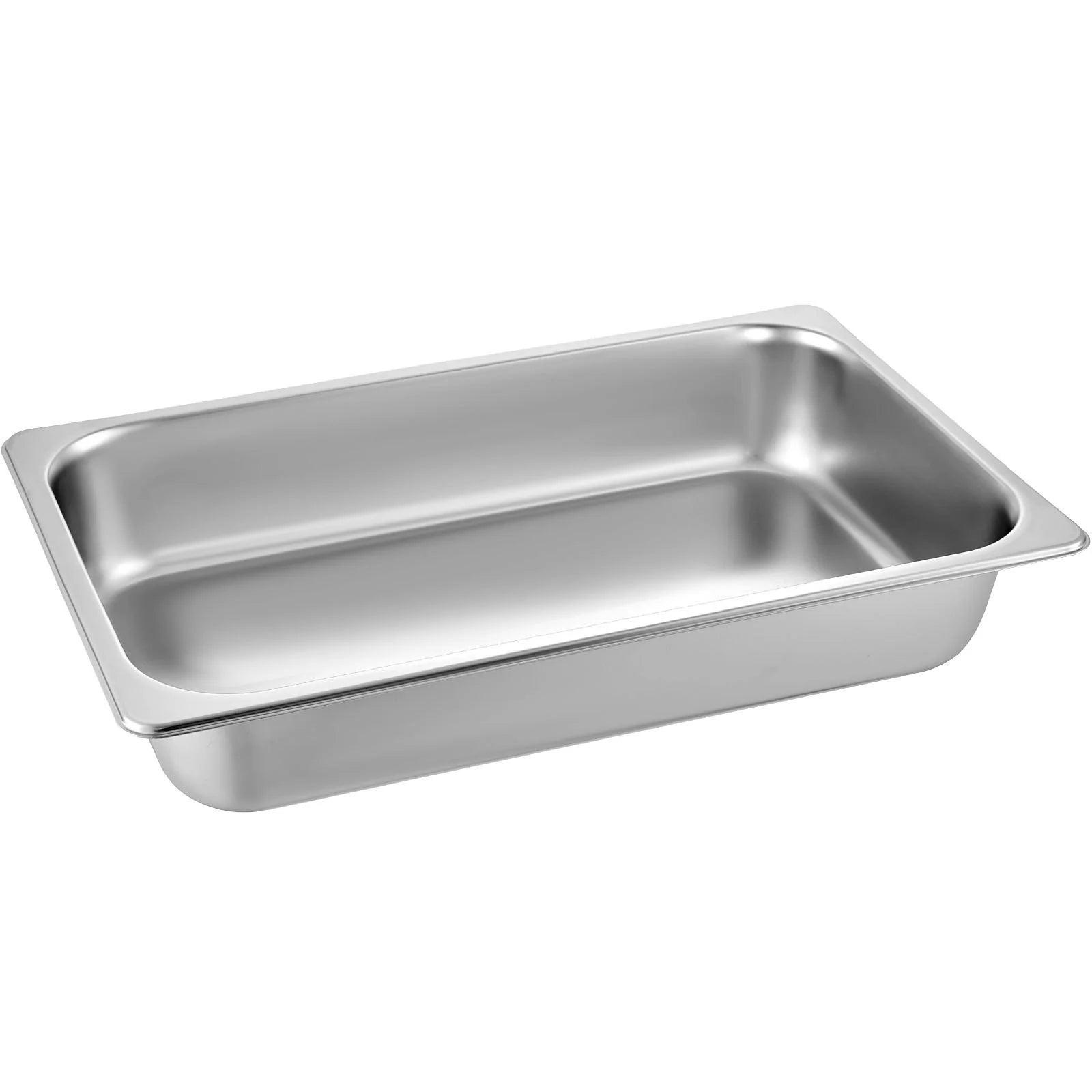 13L VEVOR 4 Pack Steam Table Pans 20.9 X 12.8 X 3.9 Inch Deep Steam Table Pans - Big Ass Store