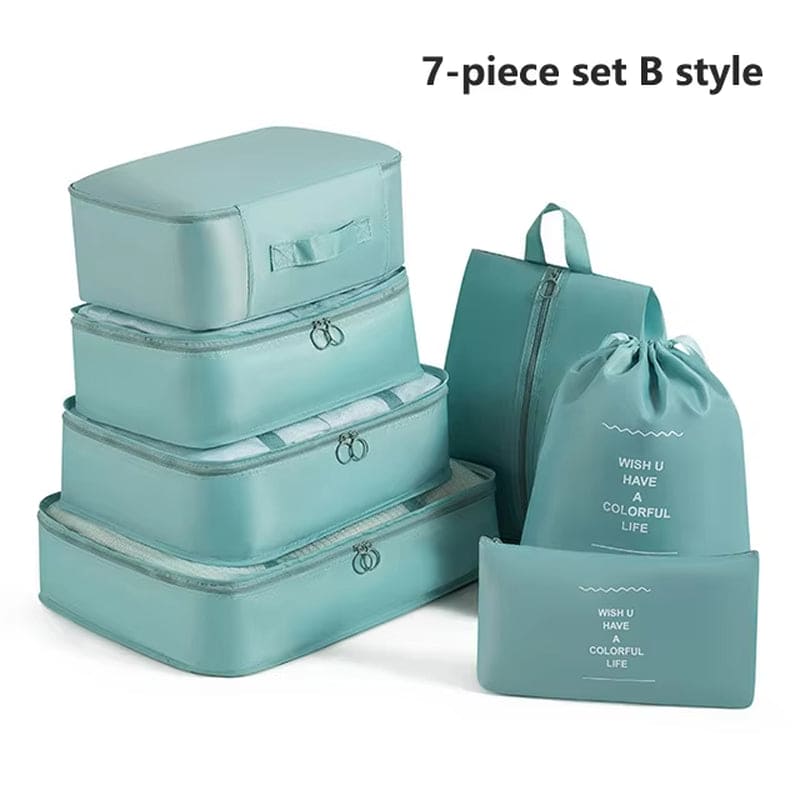 7Pcs Travel Organizer Suitcase and Storage Packing Cubes