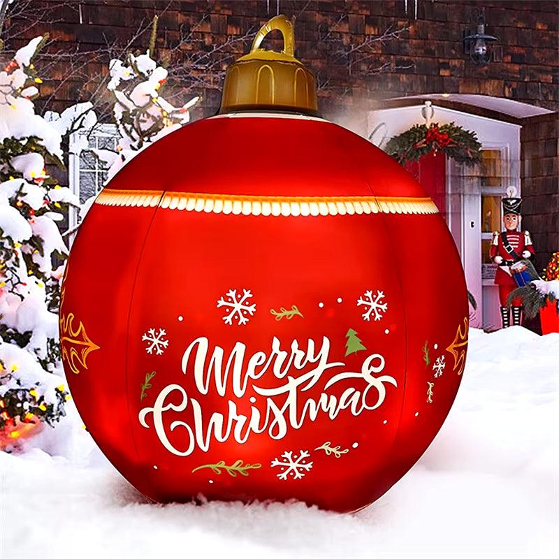 24 Inch/60CM Outdoor Christmas Inflatable LIGHTED Decorated Glow Ball - Big Ass Store