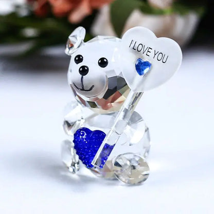 Romantic Bear Crystal Figurine - Big Ass Store